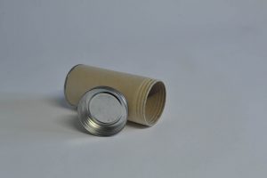 Pyrotechnic freight cardboard tube with metal thread
